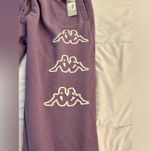Kappa Logo Avo Hoodie Sweatshirt Purple Beige/joggers - Picture 4 of 11